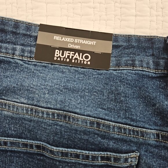 Buffalo by David Bitton Driven Jeans Men's 36 x 32 Med Wash Relaxed Straight NEW - Picture 13 of 16